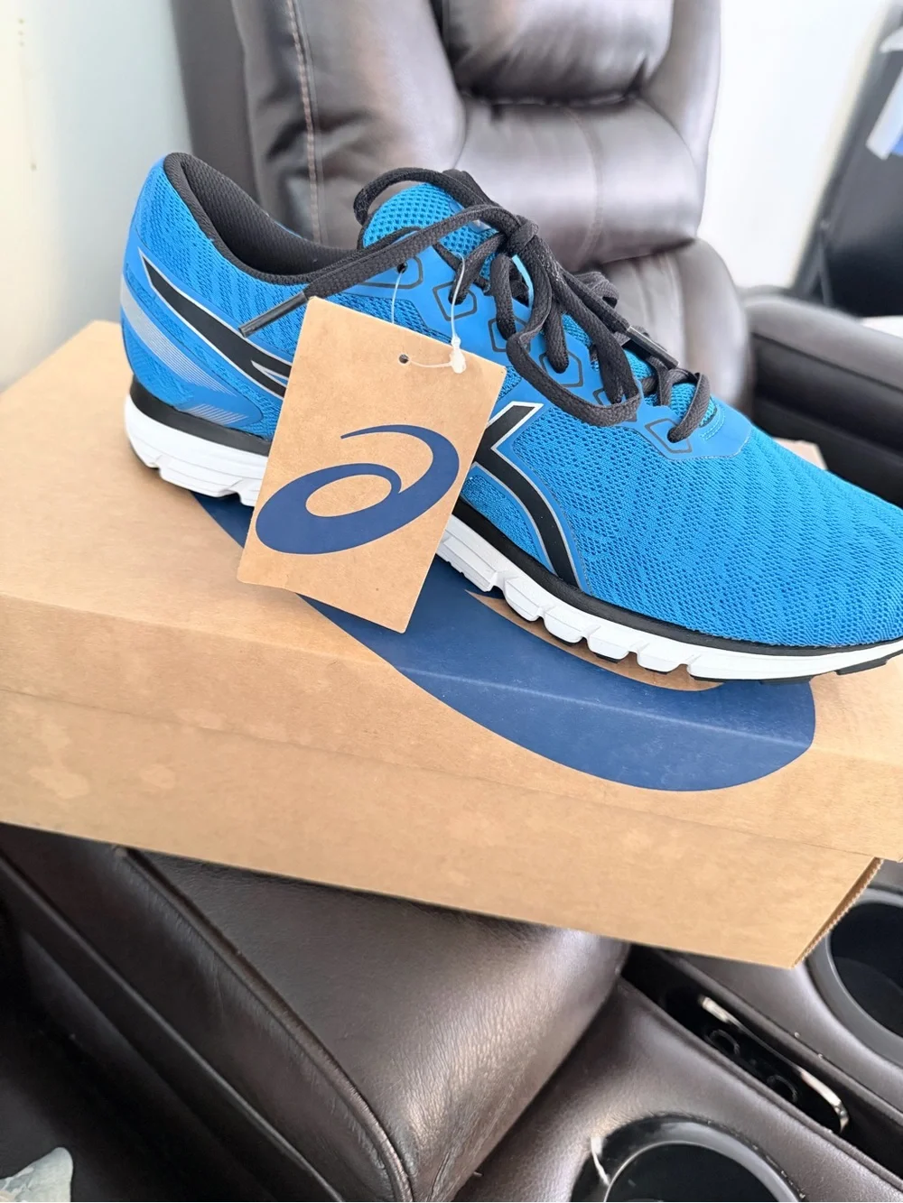 ASICS Men's Blue Athletic Running Shoes with Black Accents